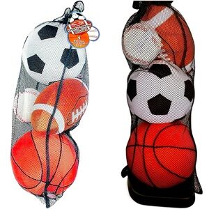 MELISSA & DOUG Plush Sport Throw Pillow Balls Set in its Mesh Bag